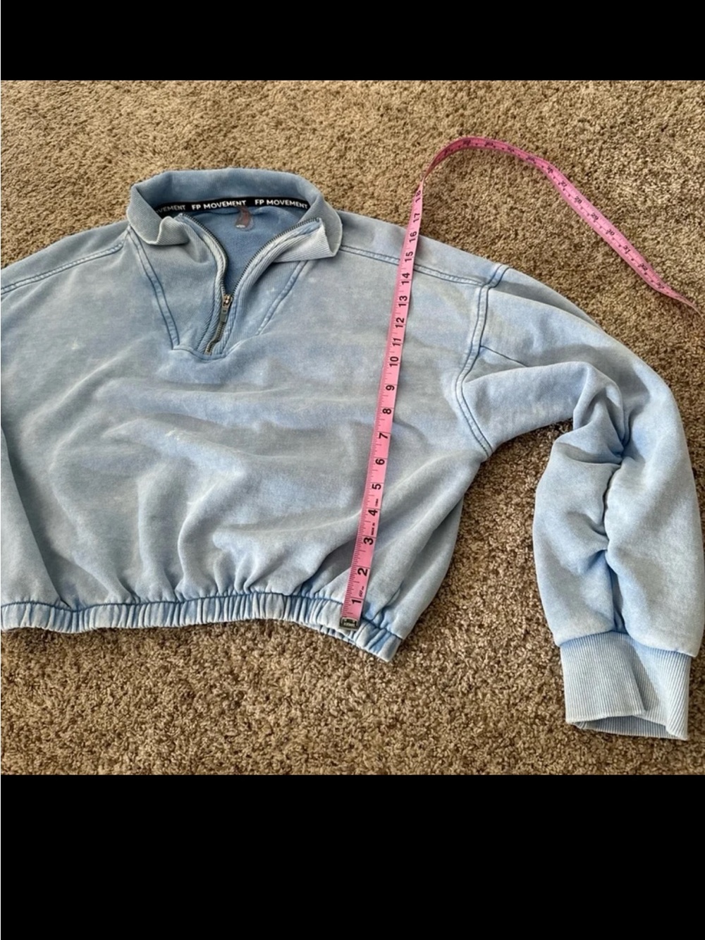 Free People FP Movement Valley Girl Pullover Top Cloudy Waters size Small - Picture 12 of 12